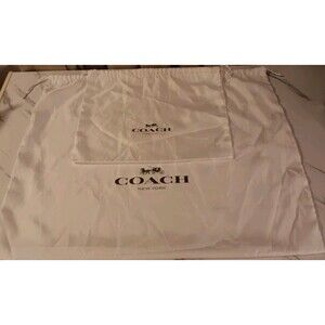 COACH  Dust Bag Covers White 23" x 19" Large  13'x11' Small Drawstring Logo